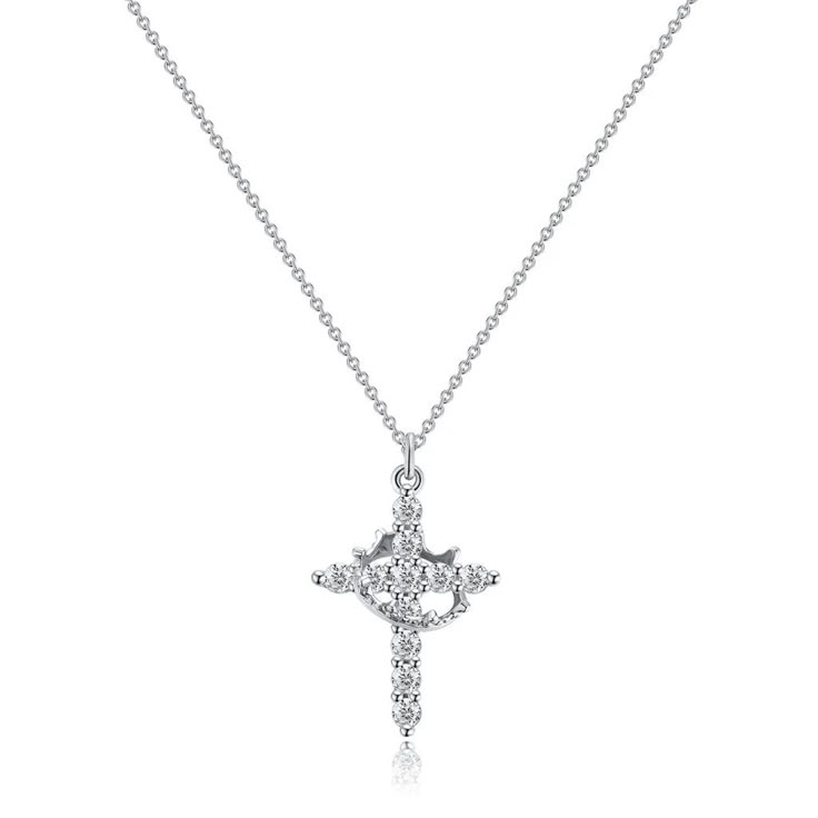 Crown Cross Necklace