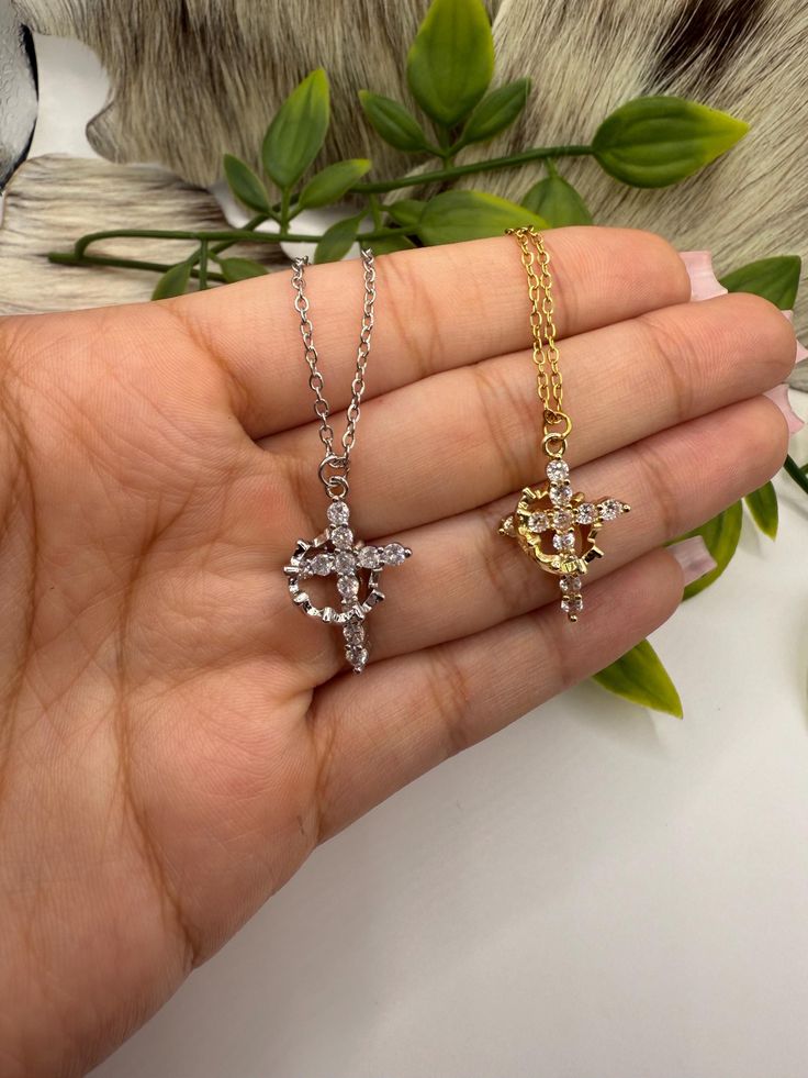 Crown Cross Necklace